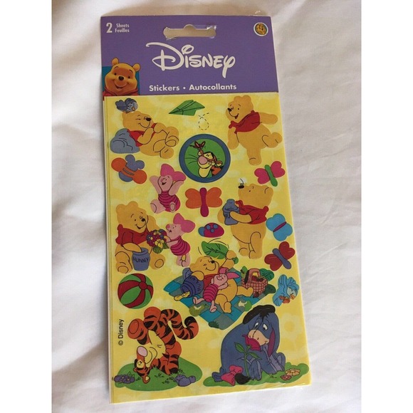 SANDYLION DISNEY WINNIE THE POOH PIGLET TIGGER EEYORE PICNIC STICKERS 2 Sheets - Picture 2 of 6